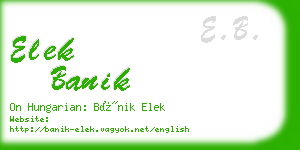 elek banik business card